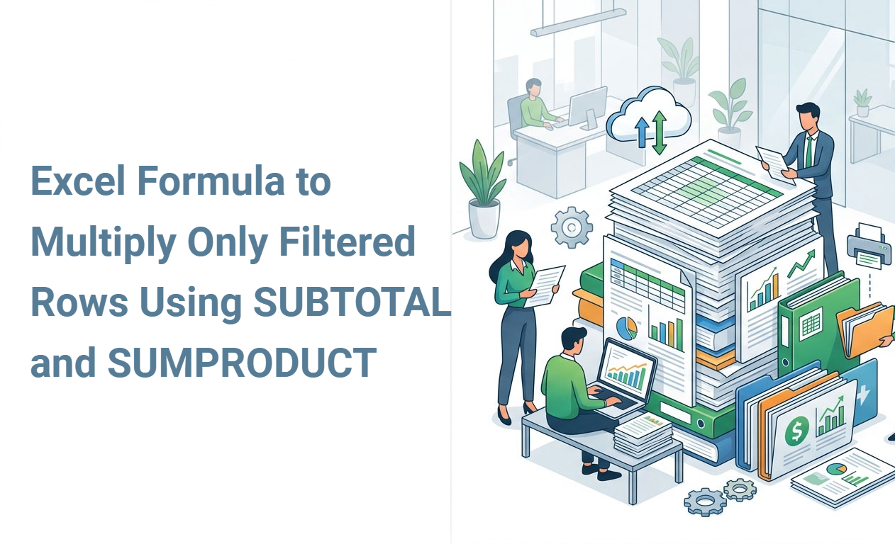 Excel Formula to Multiply Only Filtered Rows Using SUBTOTAL and SUMPRODUCT