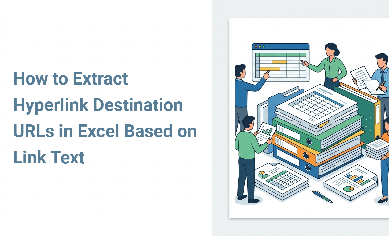 How to Extract Hyperlink Destination URLs in Excel Based on Link Text