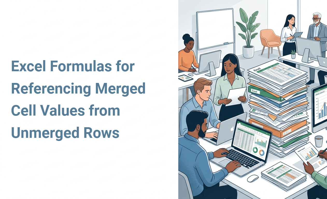 Excel Formulas for Referencing Merged Cell Values from Unmerged Rows