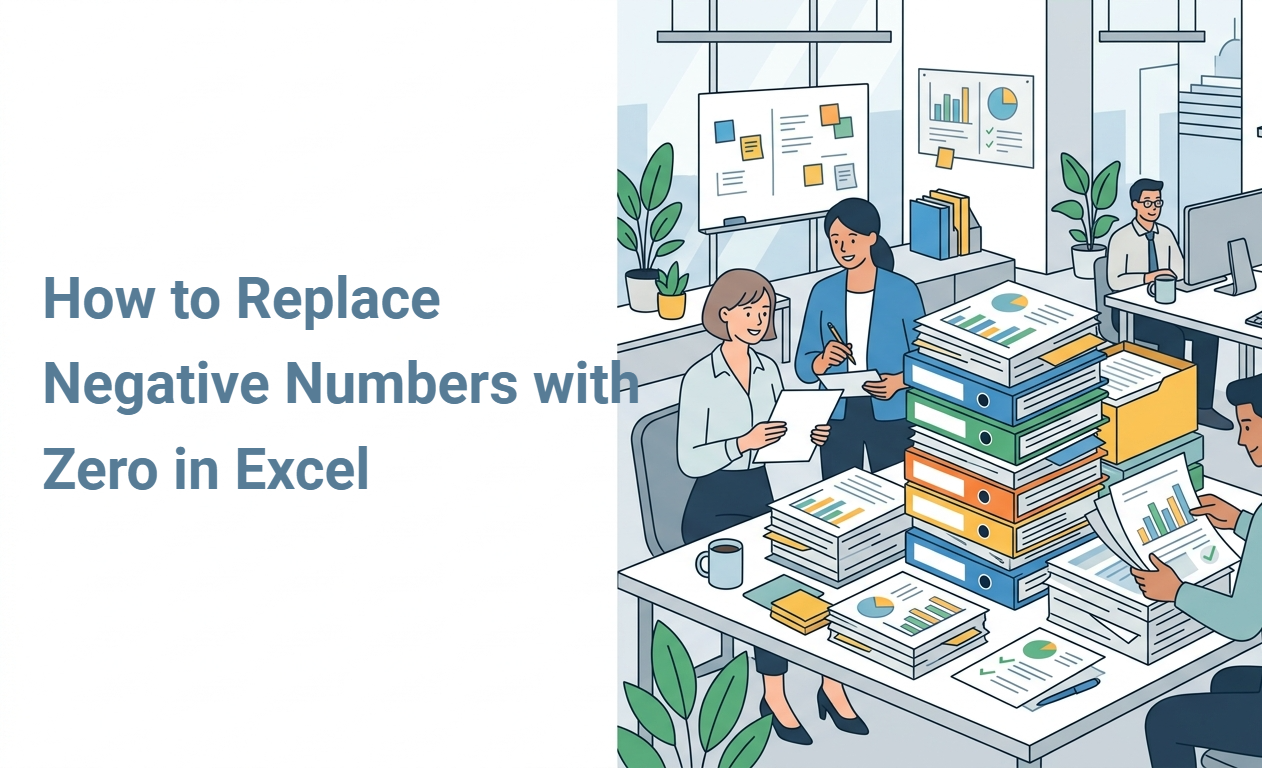 How to Replace Negative Numbers with Zero in Excel