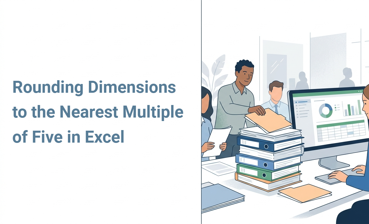 Rounding Dimensions to the Nearest Multiple of Five in Excel