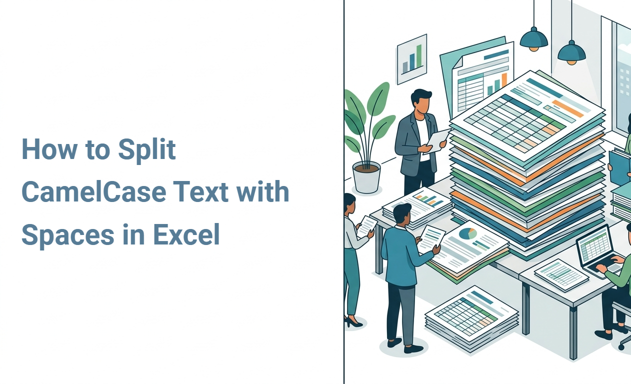 How to Split CamelCase Text with Spaces in Excel