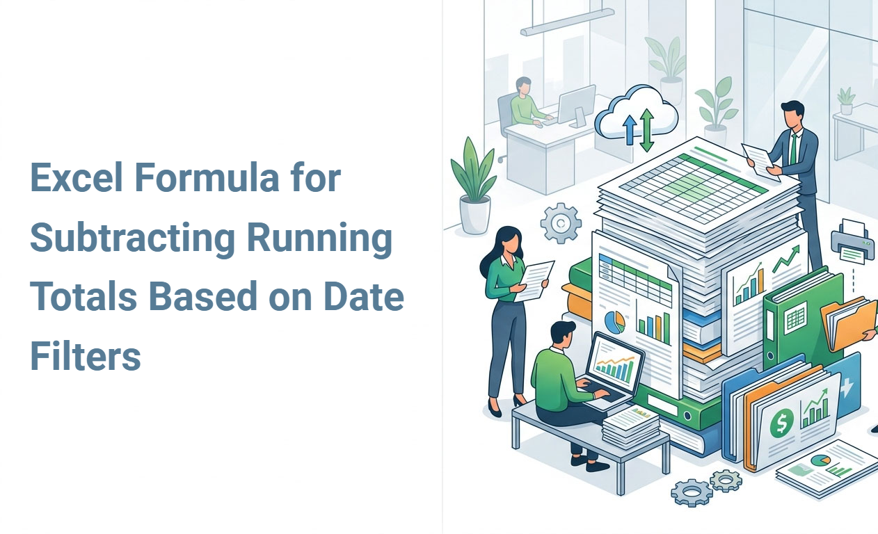Excel Formula for Subtracting Running Totals Based on Date Filters