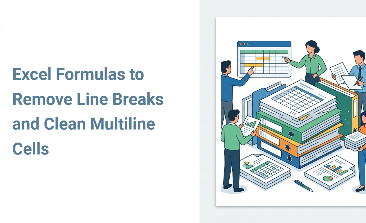 Excel Formulas to Remove Line Breaks and Clean Multiline Cells