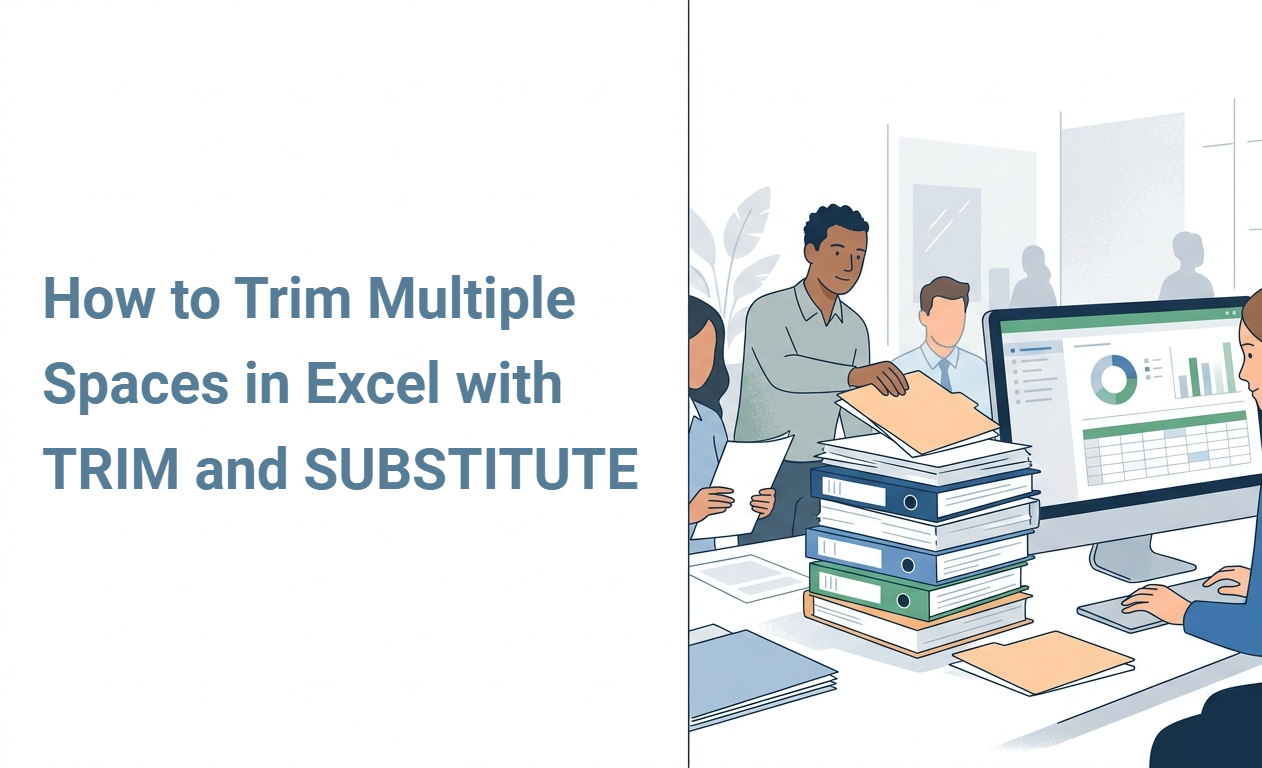 How to Trim Multiple Spaces in Excel with TRIM and SUBSTITUTE